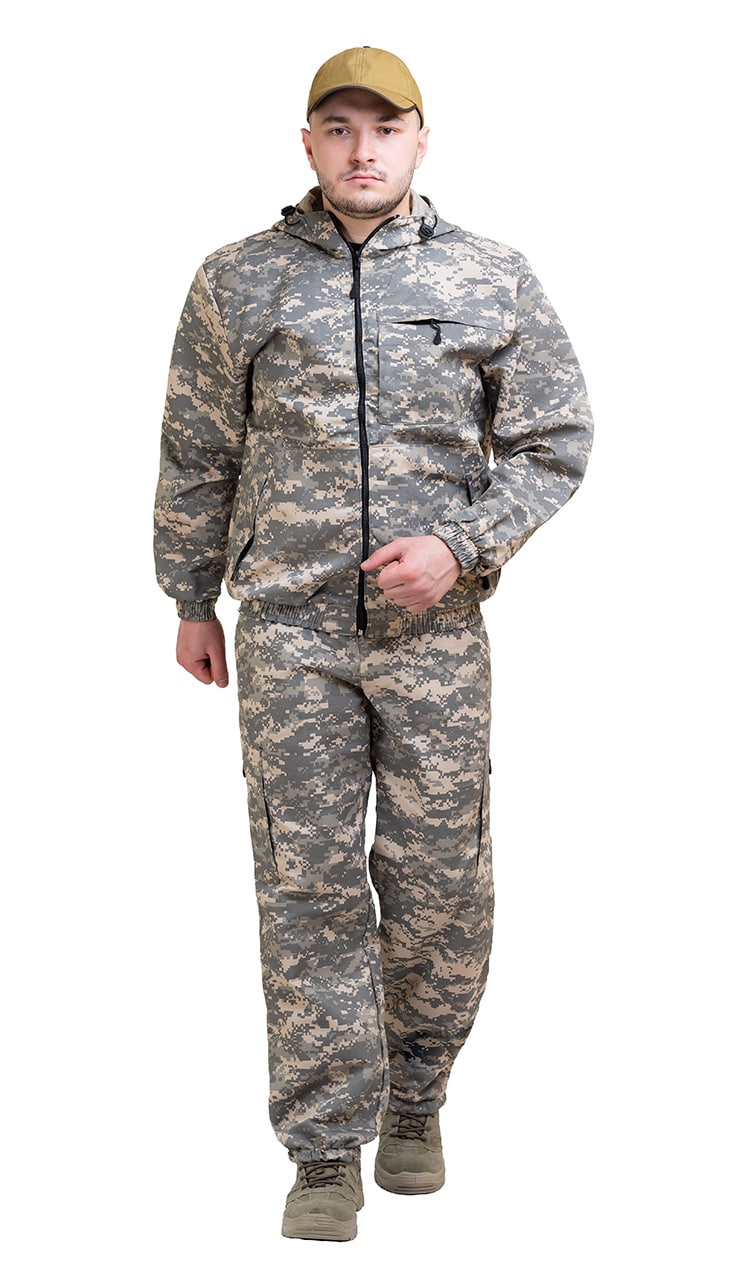 Костюм "ТУРИСТ 3" куртка/брюки, цвет: кмф "Цифра св.серый", ткань: Грета