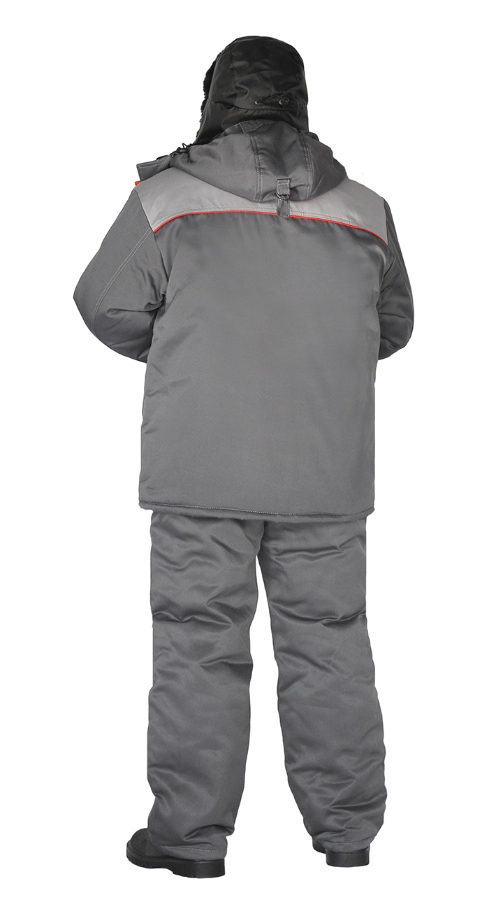 Костюм зимний "ФАВОРИТ" куртка/брюки, цвет: т.серый/св.серый