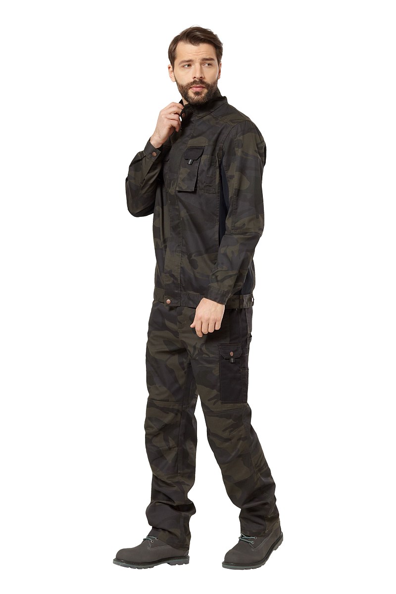 Куртка мужская летняя "Axel" камуфляжная цвет хаки/черный